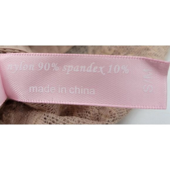 Jady K Skye Mocha Sassy Lace Bralette  Scalloped Edges Adj Straps Women S/M - Picture 8 of 10